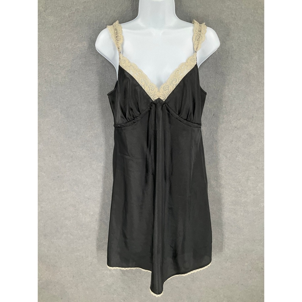 Apt. 9 Intimates Black Lace Chemise Slip Dress Babydoll L‎ Whimsigoth Feminine